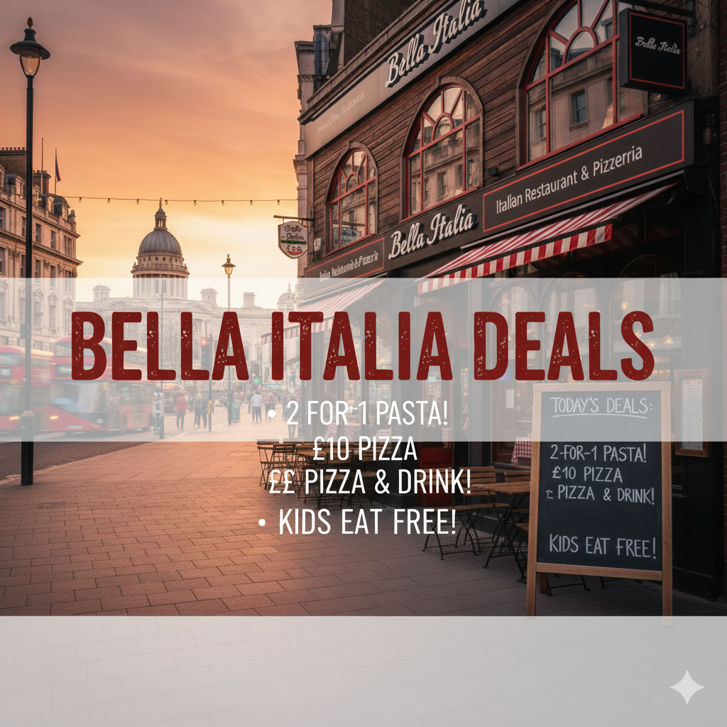 Discover Great Bella Italia Deals & Discounts